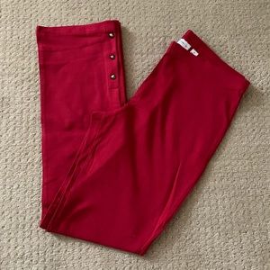Red work pants.